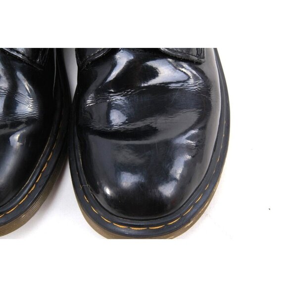 Dr. Martens 1460 Y Patent Leather Boots Black Lace Up Combat Sz EU 37 US 6 - Picture 5 of 16